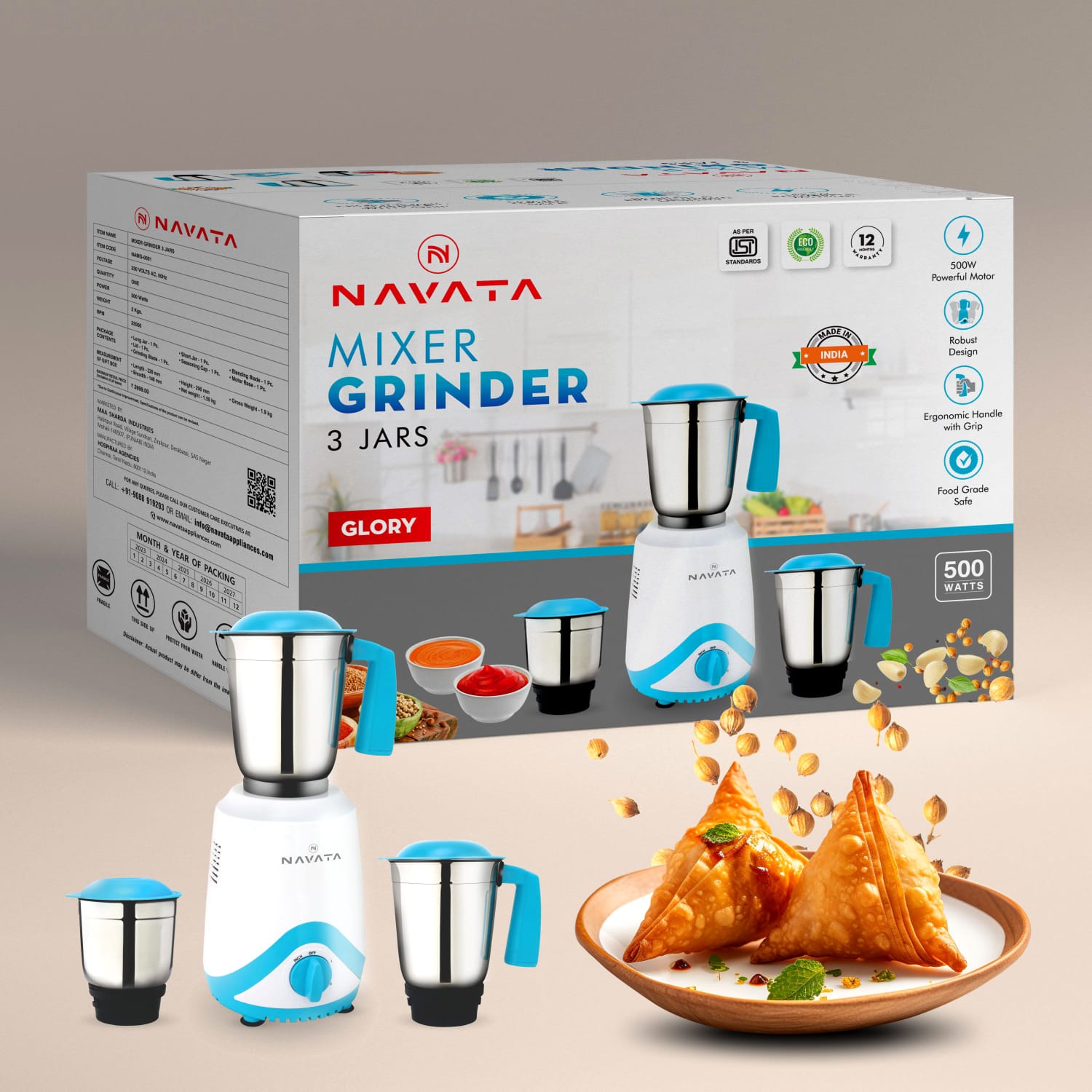 navata mixer grinder 3 glory 500w (namg 0001) navata mixer grinder 3 glory 500w (namg 0001)