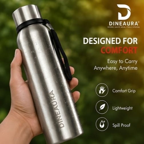 stainless steel water bottle 1000ml | single wall fridge bottle | leak proof cap | bpa free | office, gym & travel bottle (silver) stainless steel water bottle 1000ml | single wall fridge bottle | leak proof cap | bpa free | office, gym & travel bottle (silver)