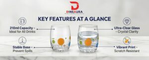DINEAURA Printed Glass dineaura printed glass