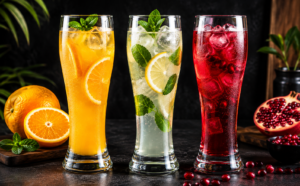 dineaura bubbly glass set of 6, 475ml transparent drinking glasses