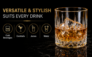 dineaura paris glass tumbler set pack of 6 (330ml each) | crystal clear drinking glasses |dishwasher safe | durable glassware for water, juice, soft drinks | home, kitchen, party use