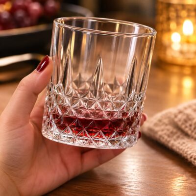 dineaura paris glass tumbler set pack of 6 (330ml each) | crystal clear drinking glasses |dishwasher safe | durable glassware for water, juice, soft drinks | home, kitchen, party use
