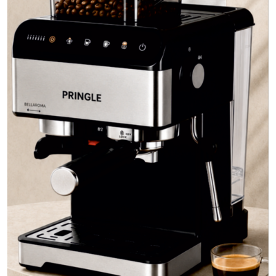 Pringle Bellaroma Espresso Coffee Machine - 20 Bar, 1500W, Built-in Grinder Pringle Bellaroma Espresso Coffee Machine – 20 Bar, 1500W, Built-in Grinder