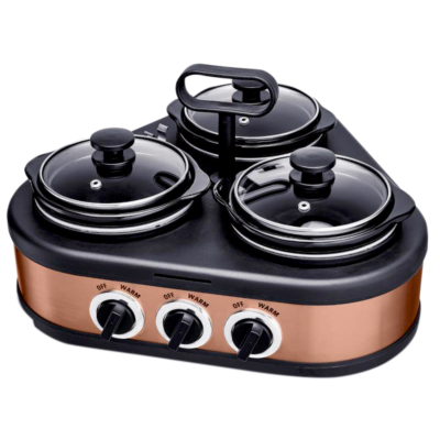 Pringle FW 1808 Slow Cooker – 3 x 1L, 200x3W