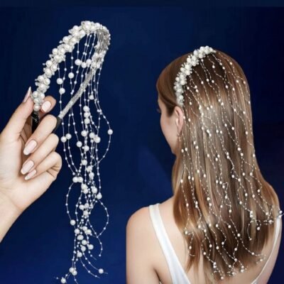 Pearl Tassel Bridal Headband